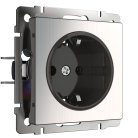 розетка с заземлением Werkel W1171002 Встраиваемые механизмы глянцевый никель a051086