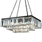 Подвесная люстра RH 1920s Odeon Square 3 row Black ImperiumLoft 84743-22 40.2013