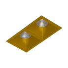 Встраиваемый светодиодный светильник Ledron RISE KIT 2 LED 4000K Gold