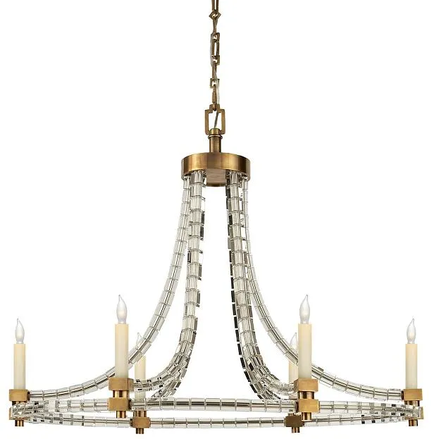 Подвесная люстра Crystal Cube Oval Flatline Chandelier  ImperiumLoft 143910-22 40.2387