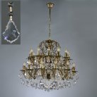 Подвесная люстра Ambiente 2118/12+12 PB Leaf Crystal