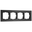Рамка на 4 поста (черный алюминий) Werkel W0043508 AluMax a066332