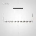 Реечный, рядный светильник NICOLETTA B LONG 9 ламп Lampatron nicoletta-b-long-9 6035-16087