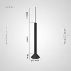 Подвесной светильник RANDOR Размер M. Цвет черный матовый. 3500K Lampatron 8682-24295