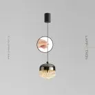 Подвесной светильник NOOR Размер S. Цвет черный. С лифтом. Lampatron 8523-23615