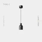 Подвесной светильник из латуни PIET Тип C. Цвет Черный Lampatron 7243-19895