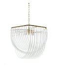 Хрустальная подвесная люстра Lumina Deco LDP 6001-600 GD+CL Weddini
