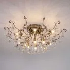 Потолочная люстра Eurosvet 10042/12 античная бронза/прозрачный хрусталь Vita 00000076379