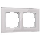 Рамка на 2 поста Werkel W0021117 (дымчатый,стекло) a050895 Favorit