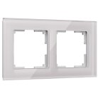Рамка на 2 поста Werkel W0021117 (дымчатый,стекло) a050895 Favorit