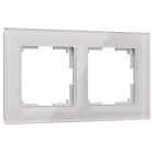 Рамка на 2 поста Werkel W0021117 (дымчатый,стекло) a050895 Favorit