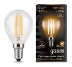 Лампа Gauss 105801105 LED Filament Globe E14 5W 2700K
