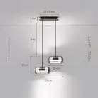Подвесной светильник SCOTT ONE 2 подвеса на планке Lampatron 8659-24191
