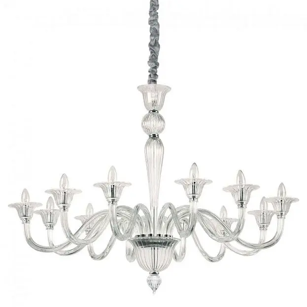 Подвесная люстра Ideal Lux Brigitta SP12 Trasparente 199375 Подвесная люстра Ideal Lux Brigitta SP12 Trasparente 199375