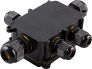 Коробка распределительная водонепроницаемая на 5 выходов 450V 140х100х36 черный Feron 32248 LD525