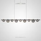 Реечный, рядный светильник RUTGER LONG 9 плафонов. Цвет Черный. Трехцветный свет Lampatron 8396-23010