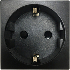 Розетка 2К+З нем.ст., в/заж., с з/ш, черн. Donel DF6AN 45х45