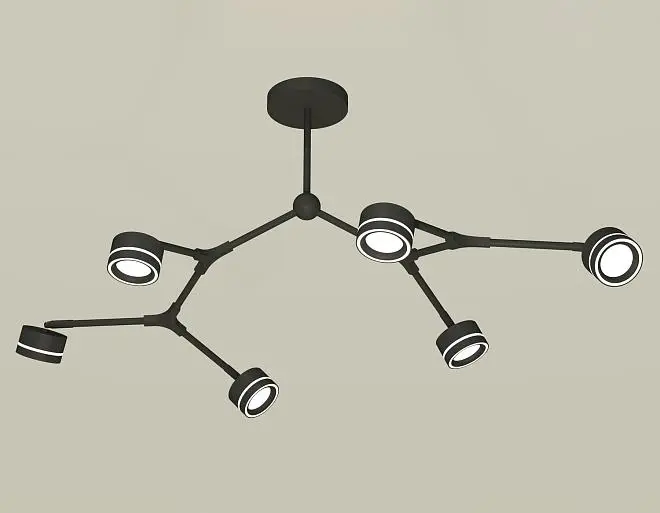Люстра на штанге Ambrella light XB9056201/6 SBK/FR Люстра на штанге Ambrella light XB9056201/6 SBK/FR