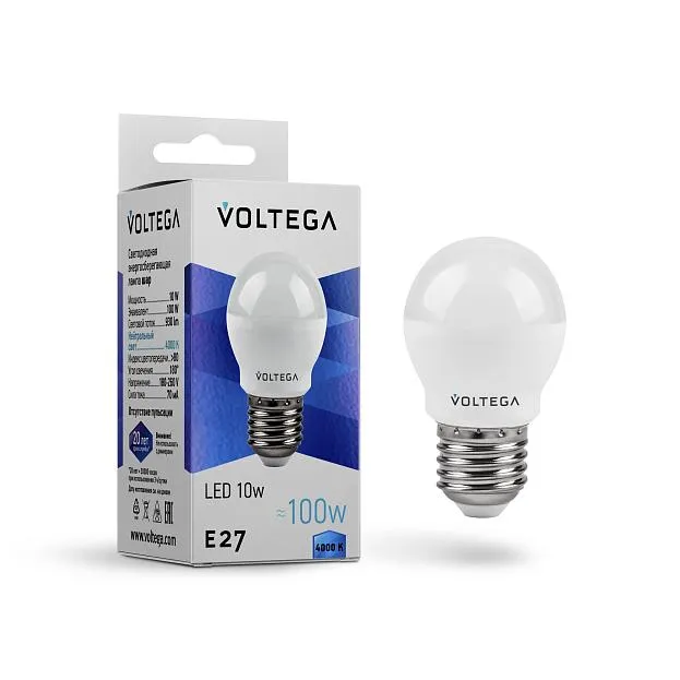 Светодиодная лампа Voltega 8456 Simple Globe 10W 4000K E27 VG2-G45E27cold10W