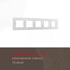 Рамка из закаленного стекла на 5 постов Arte Milano 503.14-5.silver am