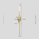 Бра TINUS BEND Размер L. Цвет латунь Lampatron 8975-25407