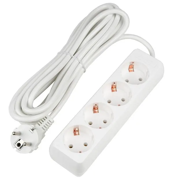 Розеточные блоки, удлинители Uniel S-GCU4-5 WHITE Ultra