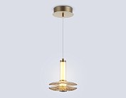 Подвесной светильник Ambrella light LH31001 BS/TI латунь/янтарь 10W 3000K 150*150*240