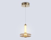 Подвесной светильник Ambrella light LH31001 BS/TI латунь/янтарь 10W 3000K 150*150*240