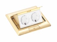 Выдвижной блок на 4 модуля Donel DPB4BR латунь