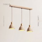 Готовая комбинация светильников MELIUS TRIO Тип B. Светлое дерево. Планка Lampatron 7400-20438