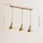 Готовая комбинация светильников MELIUS TRIO Тип B. Светлое дерево. Планка Lampatron 7400-20438