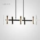 Реечный, рядный светильник GAETANO 5 ламп Lampatron gaetano-5 7026-19313