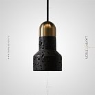Подвесной светильник JAZZ STONE Камень. Цвет Черный + Латунь Lampatron 5182-13235