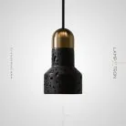 Подвесной светильник JAZZ STONE Камень. Цвет Черный + Латунь Lampatron 5182-13235