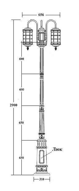 Наземный фонарь Oasis Light 81210B 10 E7 down cover Gb BARSELONA