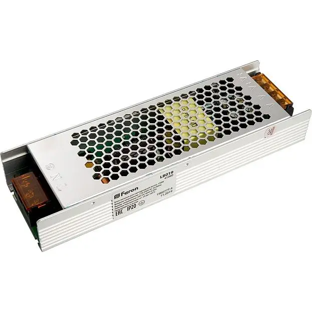 Трансформатор для светодиодной ленты Feron 41060 150W 24V (драйвер), LB019 Трансформатор для светодиодной ленты Feron 41060 150W 24V (драйвер), LB019