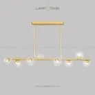 Реечный, рядный светильник LINDA LONG 8 плафонов. Цвет золото (одинарный плафон) Lampatron 2186-3644