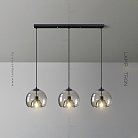 Готовая комбинация светильников FOCUS TRIO Цвет Дымчатый. Планка Lampatron 6051-16153
