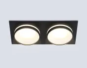 Встраиваемый светильник Ambrella light TN30712/2 BK черный GU5.3/2 182*92*36