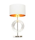Интерьерная настольная лампа Lumina Deco LDT 5531 CHR+WT Fabi