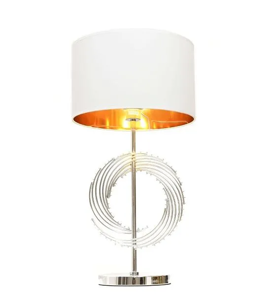 Интерьерная настольная лампа Lumina Deco LDT 5531 CHR+WT Fabi Интерьерная настольная лампа Lumina Deco LDT 5531 CHR+WT Fabi