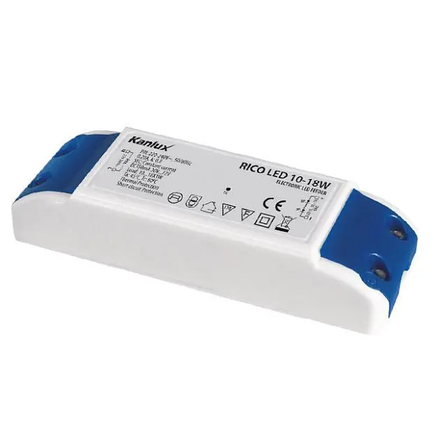 Светодиодный трансформатор 12в KANLUX RICO LED 10-18W (7302) Светодиодный трансформатор 12в KANLUX RICO LED 10-18W (7302)