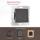 Выключатель одноклавишный, 10AX 250V Arte Milano 203.30-1.black am