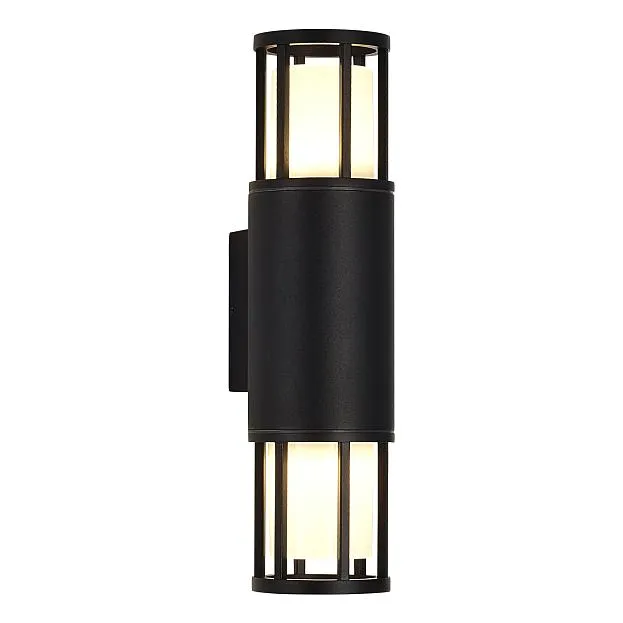 Светильник уличный настенный черный/черный GU10 2*15W ST Luce SL9017.401.02 MESA