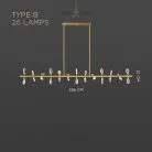 Реечный, рядный светильник GLORIOLE SPIN LINE Тип B. 26 LED. Lampatron gloriole-spin-line-b-26 9127-25992