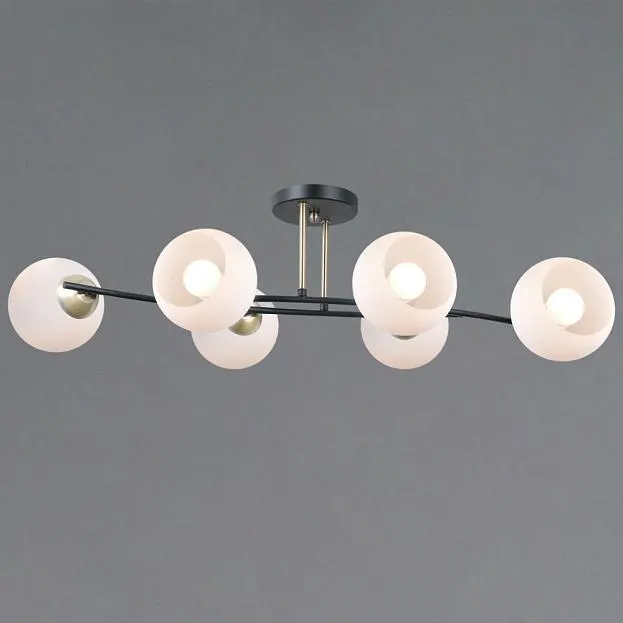 Потолочная люстра ILLUMICO IL0798-6CSQ-25 BK AB TRENTO Потолочная люстра ILLUMICO IL0798-6CSQ-25 BK AB TRENTO