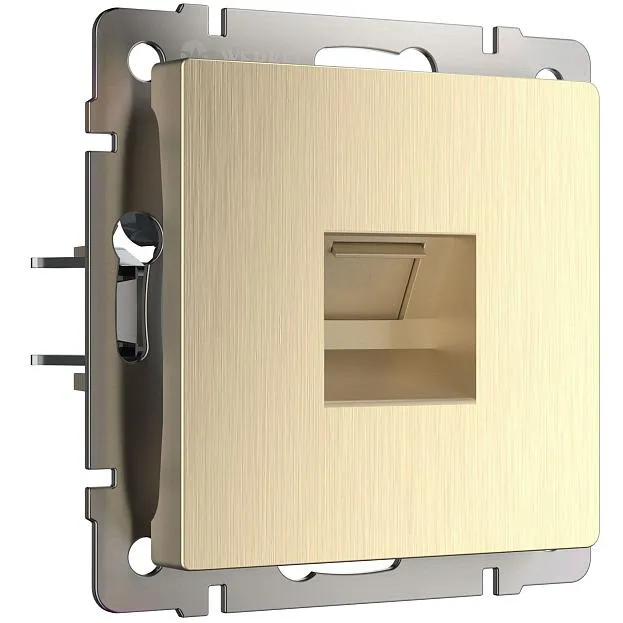Розетка Werkel W1181010 Ethernet RJ-45 (шампань рифленый) a051424