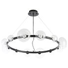 Подвесной светильник Crystal Lux BOSQUE SP12 BLACK/TRANSPARENT