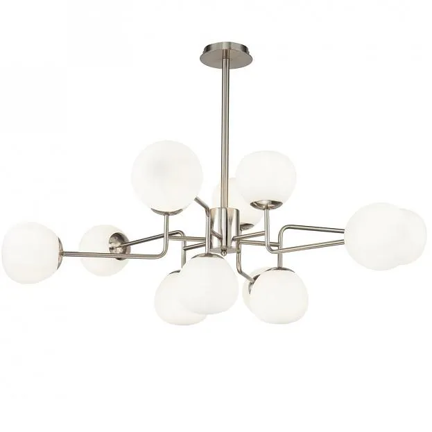 Люстра на штанге Tiepolo Ball Chandelier Nickel 12 ImperiumLoft 156375-22 40.3078-3