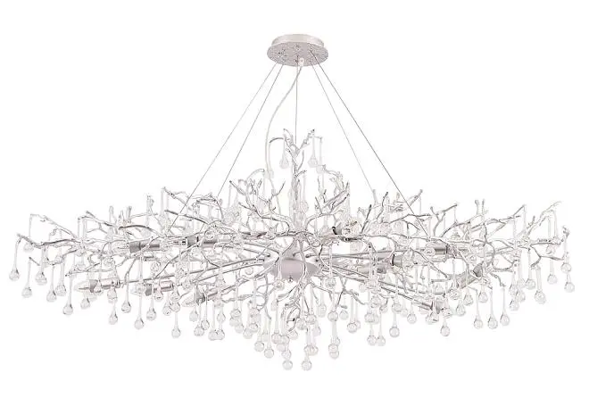 Подвесная люстра Crystal Lux REINA V2 SP12 L1500 SILVER PATINA Подвесная люстра Crystal Lux REINA V2 SP12 L1500 SILVER PATINA